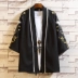 Quần áo nam phong cách Trung Hoa thêu Hanfu Kimono Nhật Bản áo khoác cardigan lông vũ phong cách cổ Ukiyo-e cổ trang phục áo choàng áo choàng Trang phục dân tộc