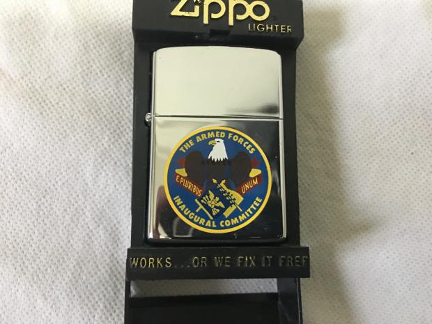 US ZIPPO Sesame Oil Lighter US Armed Forces Ronald Reagan Presidential Inauguration Committee Limited Edition