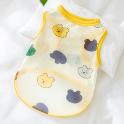 Summer Anti-Shedding Cat Clothes Printed Mesh Vest Cute Pet Dog Vest Breathable Golden Gradient Devon