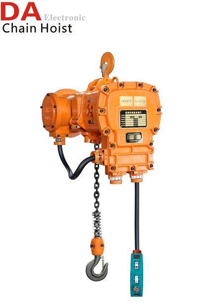 WDA anti-explosion ring chain electric crane ultra-low space 1 ton 2T suspension chain 3 ton Lifting wagon 5t hook-type inverted chain