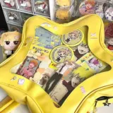 Вместительный и большой небольшой дизайнерский рюкзак, в корейском стиле, тренд сезона, надевается на плечо