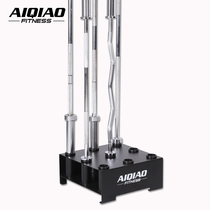 Commercial nine-hole Olympic bar storage and storage tray household barbell bar rack large hole bar Olympic bar storage rack fitness equipment