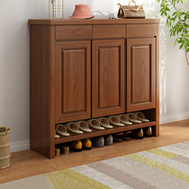 Male Bear Furniture Brief Modern Solid Wood Shoe Cabinet Home Economy Type Large Capacity Living Room Xuan Guan Door Hall Cabinet Locker
