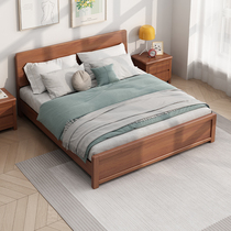 Nordic modern minimalist solid wood bed 1 5 m 1 8 m Double economical type main sleeper high box storage home bed