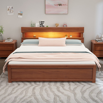 Male Bear Furniture Nordic Modern Brief About 1 5 m Single 1 8 m Double Main Sleeper Solid Wood Multifunction Storage Bed