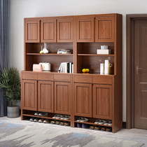 Modern simple and versatile solid wood Shoe cabinet Home doorway Entry into the door in large capacity storage and storage cabinet