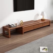 Male Bear Furniture Modern Minima Retractable Solid Wood TV Cabinet tea table Composition Small family type Living room Closet TV Cabinet