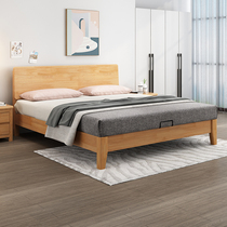 Nordic modern minimalist double bed 1 5 m master bedroom with home bed 1 8 m Easy economic type containing shelf bed