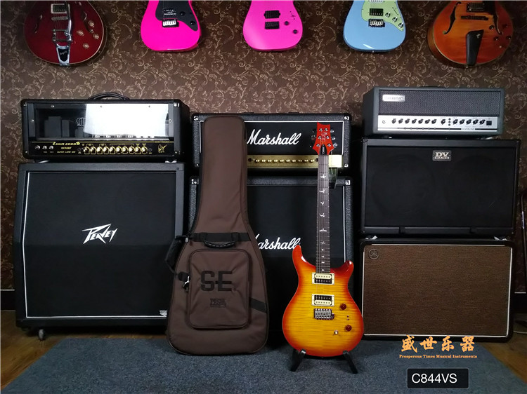 Shengshi musical instrument PRS SE Custom 24-08 C844VS retro sunset color electric guitar made in Indonesia