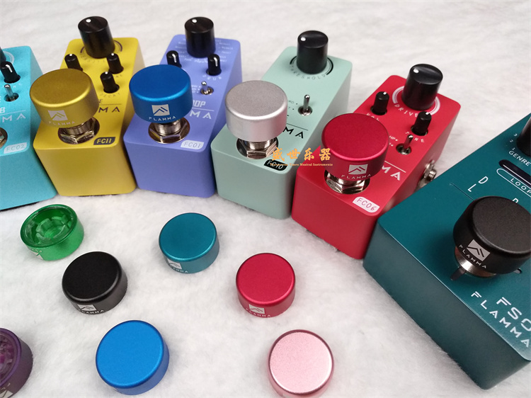 FLAMMA Comprehensive Effectors Stompers With Nail Caps Single Block Colored Alloy Feet Nail Cap Effectors Generic-Taobao