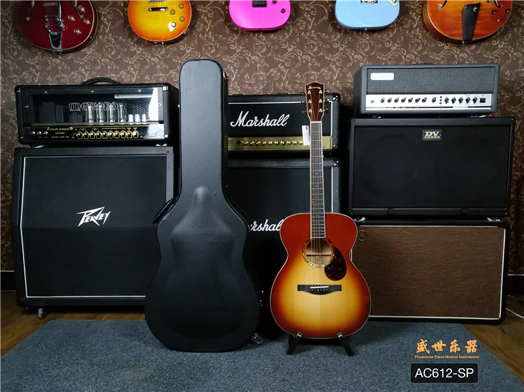 The Sheng Musical instrument Eastman Eastman Eastman AC612-SP Jiao Sugar Gradually Colored Clouds Cedar Wood Full Veneer Wood Guitar