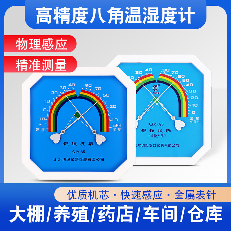 温度计湿度计干湿表工业高精度家用大棚养殖药店车间仓库壁挂式