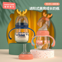  Childrens ppsu drop-resistant duckbill learning drinking cup 6 months baby straw wide mouth baby bottle over 1-2-3 years old Big baby