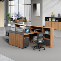 Finance room combination desk and chair Staff screen partition table Simple modern two-person teacher work independent table