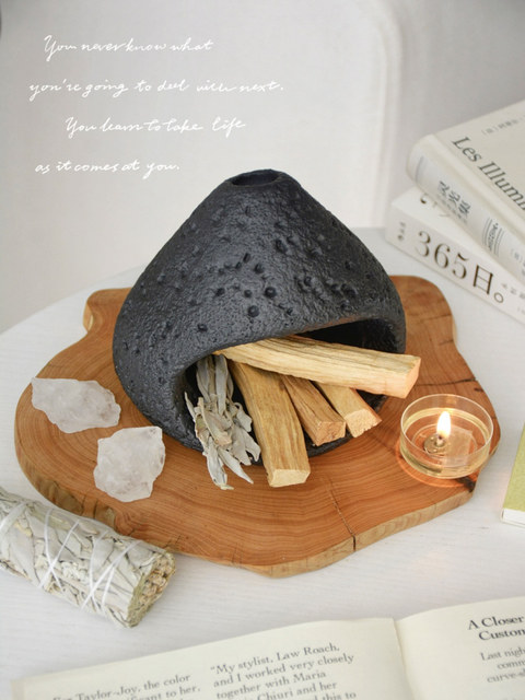 Peruvian Sacred Wood Fireplace Niche High-End Aromatherapy Burner Meditation Yoga Lavender Sage Purification Demagnetization Incense Burner