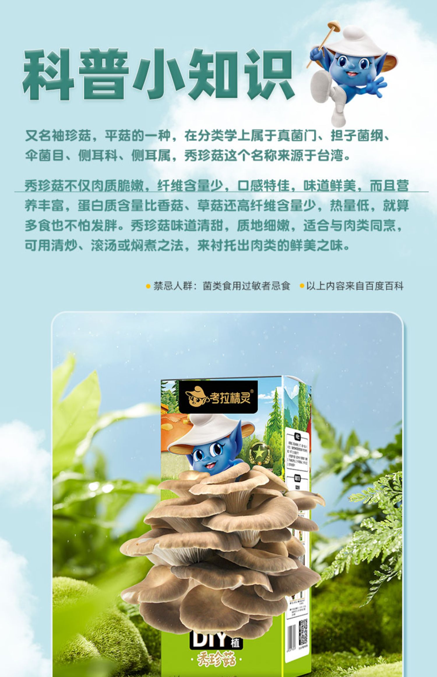 【两盒装】考拉精灵可食用diy菌棒菌种子