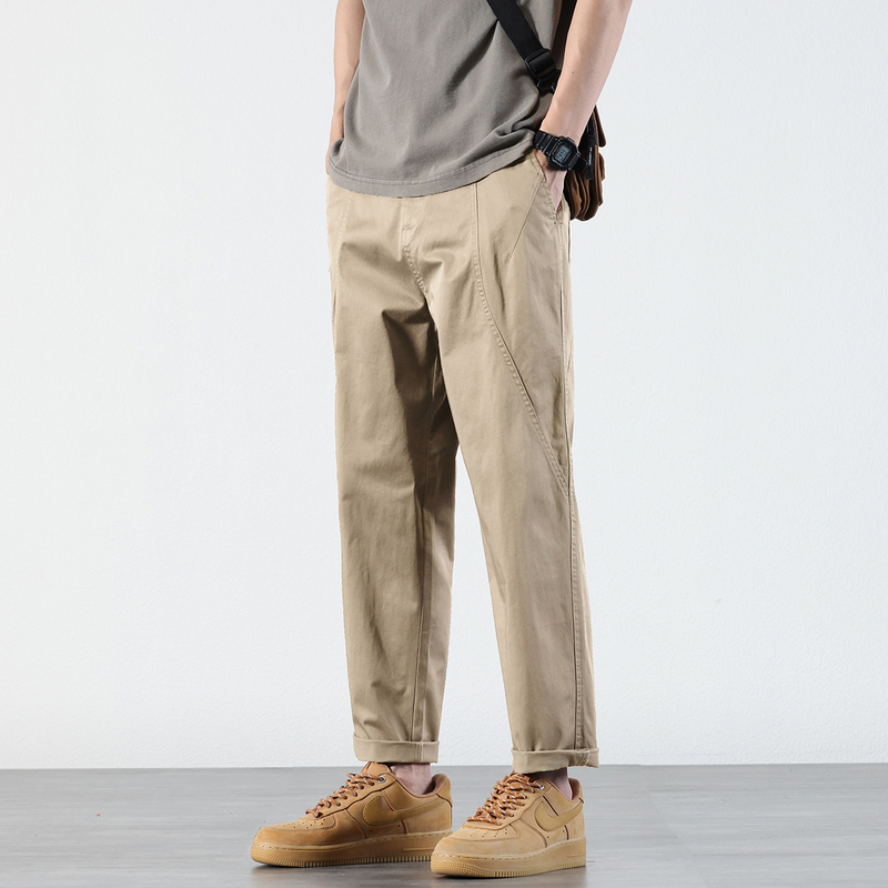Khaki Casual Pants for Men 2026 Summer Thin Loose Straight Tapered Pants Korean Style Trendy Fashion Workwear Long Pants Khaki Casual Pants for Men 2026 Summer Thin Loose Straight Tapered Pants Korean Style Trendy Fashion Workwear Long Pants