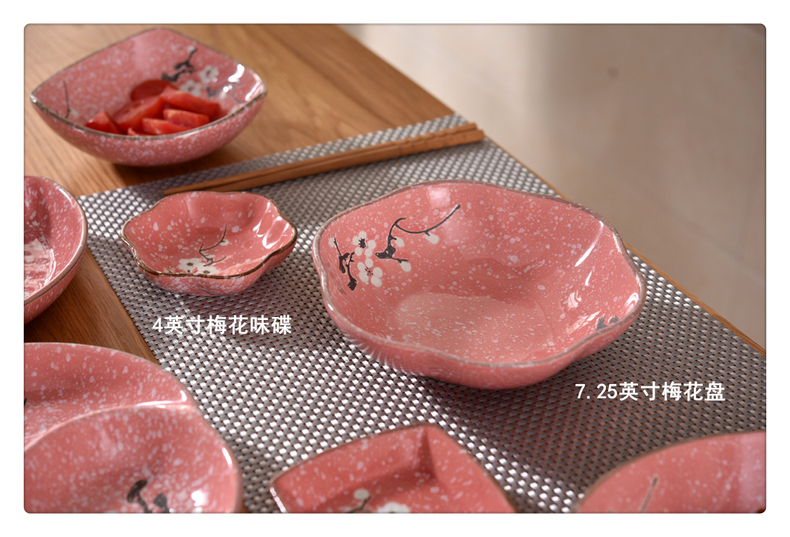 Japanese tray two three separate tray was 0, the ceramic tableware snacks dry fruit bowl dish fast food dish to the canteen