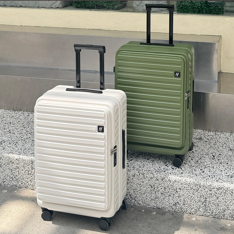 New Side-Opening Expandable Trolley Suitcase with Hinomoto Silent Universal Wheels 20inch Carry-On Travel Suitcase