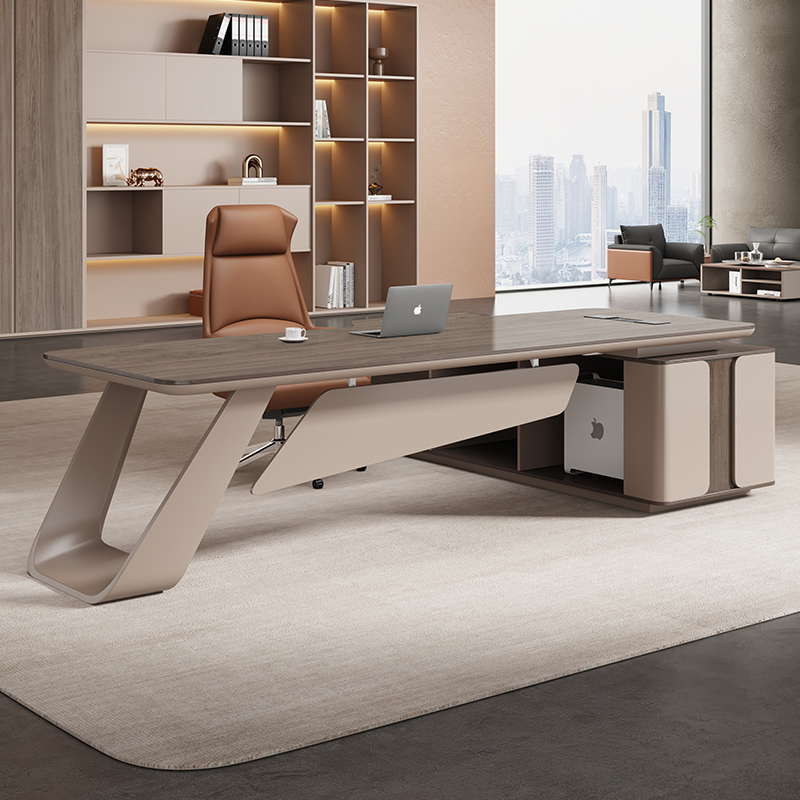 Light Luxury Boss Desk Office Desk Simple Modern Chairman's Ceo Desk Executive Desk Manager Office Desk and Chair Combination Light Luxury Boss Desk Office Desk Simple Modern Chairman's Ceo Desk Executive Desk Manager Office Desk and Chair Combination