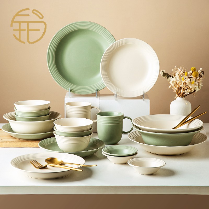 Dishes set home light luxury Nordic ins style ceramic tableware high-end creative high-value dishes and chopsticks