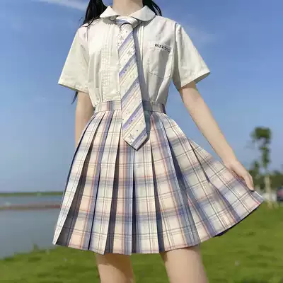 Chuachino original spot jk drop disturbing dream wine jk uniform skirt genuine spring and autumn women pleated skirt Academy style