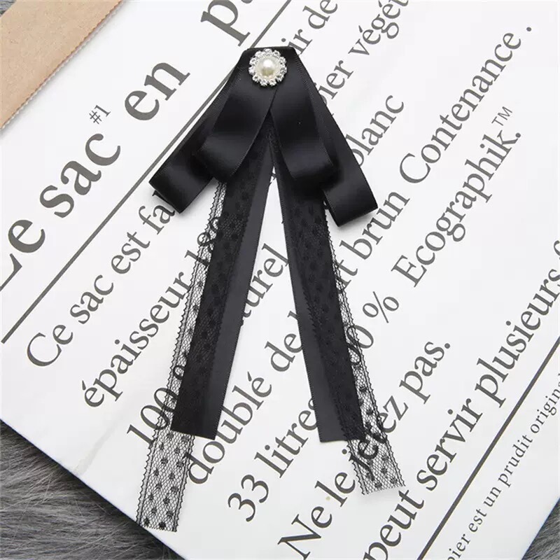 Chumachi No Kogarei Japanese School Style Women's Shirt with Bow Tie, Ribbon, Bowknot, Vintage Collar Flower, Versatile Accessory Chumachi No Kogarei Japanese School Style Women's Shirt with Bow Tie, Ribbon, Bowknot, Vintage Collar Flower, Versatile Accessory