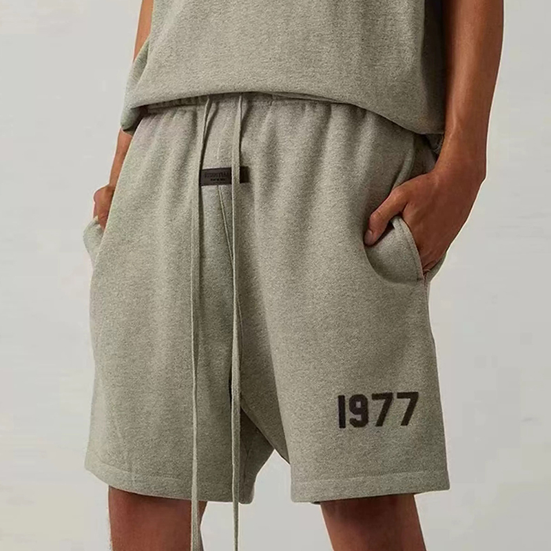Fog Multi-Line Essentials Export 1977 Flocked American Style Trendy Brand Shorts Loose Casual Knee-Length Shorts