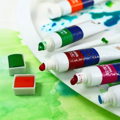 Пигментированная акварель, художественный детский профессиональный комплект, зубная паста для школьников, тара, лайнер, подходит для начинающих, 24 цветов, ручная роспись