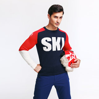 PM男士运动毛衣美利奴羊毛连帽拉链口袋潮搭针织线衫