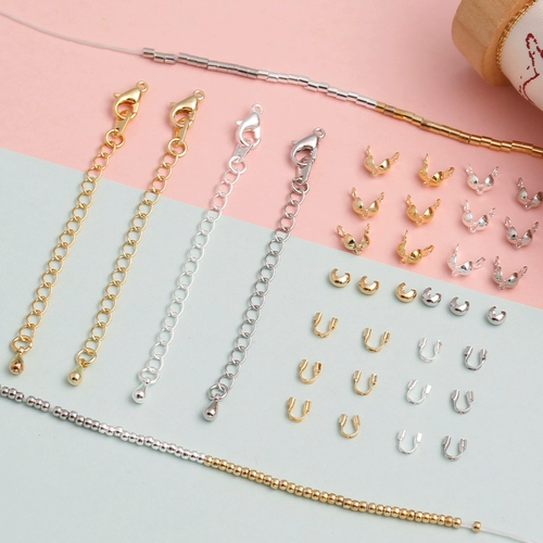 Коллекция DIY отделочные материалы из бисера, пряжка для сумки, позиционирующие бусины, удлиненная цепочка, застежка-карабин, U-образное устройство, позолоченное, серебряное, защита цвета