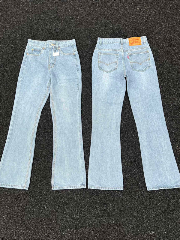 Self-Designed Cleanfit Ice Blue 517 Style Washed Vintage Jeans with Slight Flare, Distressed Vibe Style Casual Long Pants Self-Designed Cleanfit Ice Blue 517 Style Washed Vintage Jeans with Slight Flare, Distressed Vibe Style Casual Long Pants