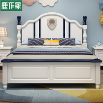 American solid wood childrens bed boys and girls princess bed 1 2 1 35 1 5 meters cartoon one meter two childrens bed