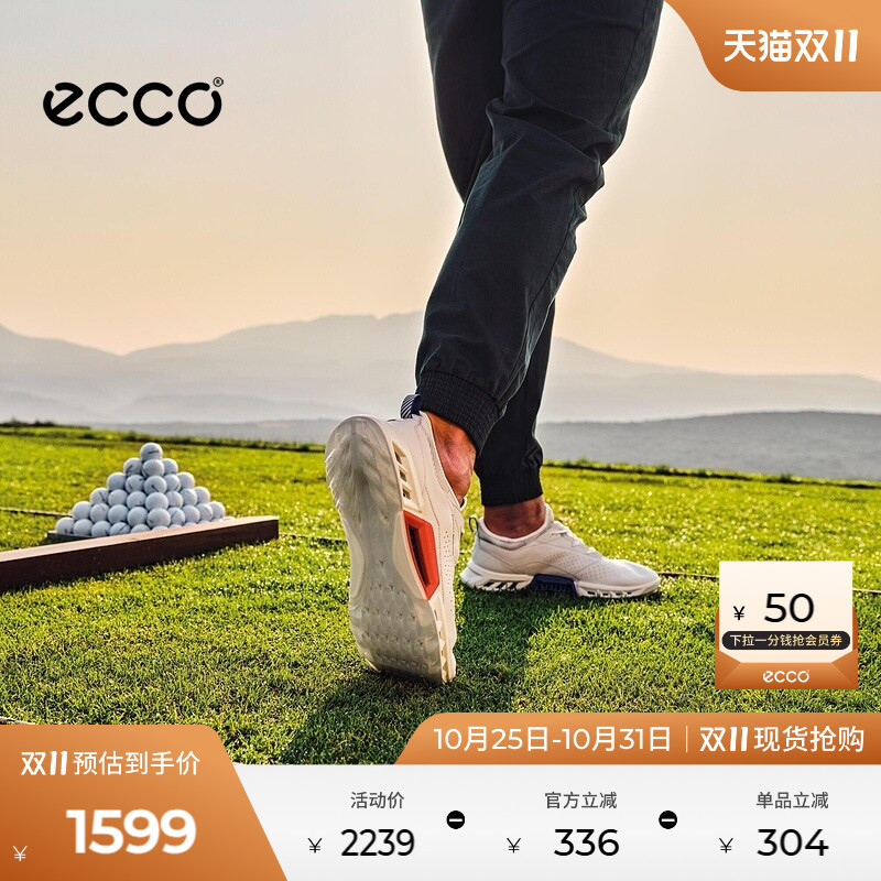 Ecco Golf Shoes for Men, Autumn and Winter, Waterproof and Durable, Golf Walking Shoes Biom C4 130404