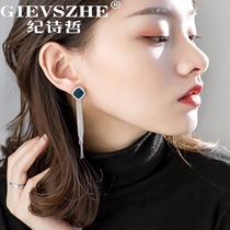 Chronicle Philosophical Flow Suearrings Earrings Earrings Female small crowdsourced design High sense Long style Delicate Ear Accessories 2022 New wave