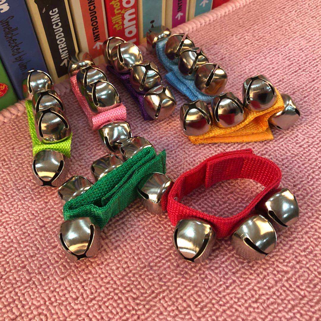 Olff Percussion Instrument Wrist Bell Baby Nursery School Children Dance Performance Hand Bells Feet Bells Bells Early Aids