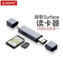 AJIUYU Microsoft USB3.0 카드 리더 태블릿은 TF/SD 카메라 카드를 읽습니다. 표면 Go/Go2/Pro7/x/6/5/4/3/Laptop3/2Book3 컴퓨터 OTG 변환기