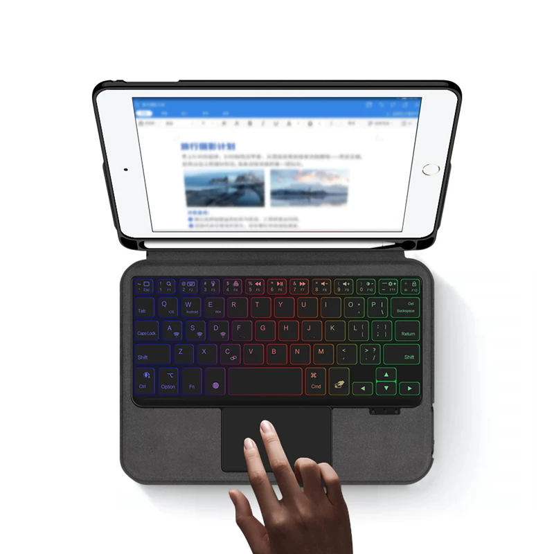 AJIUYU Apple, совместимая клавиатура, умный малый защитный чехол, 7.9 дюйма, bluetooth
