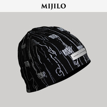 MIJILO sports warm hat men and women winter running windproof and cold plush knitted hat skiing