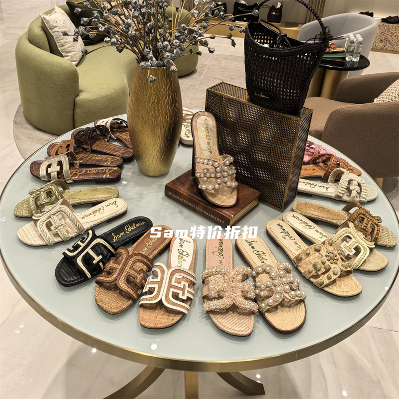 Sam Sandals, Same Style as Jin Xiaomei, 2026 New Summer Woven Classic Beach Flat Leather Bay Sandals Sam Sandals, Same Style as Jin Xiaomei, 2026 New Summer Woven Classic Beach Flat Leather Bay Sandals