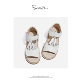 Летняя обувь, детские сандалии для принцессы, нескользящие коньки, из натуральной кожи, мягкая подошва