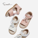 Летняя обувь, детские сандалии для принцессы, нескользящие коньки, из натуральной кожи, мягкая подошва