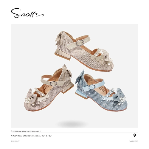 Модная обувь для кожаной обуви, детские туфли для принцессы, мягкая подошва