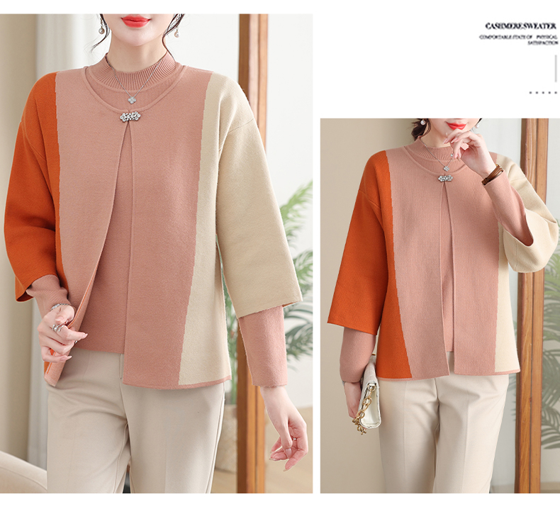 E5797 1250K ÁO KHOÁC NỮ TAIRYA ÁO LEN DÀI TAY CẢ BỘ 2 MÓN MÙA XUÂN THU ĐÔNG TRUNG NIÊN THỜI TRANG NỮ G04 SẢN PHẨM MỚI
