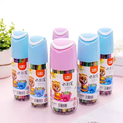 Cartoon watercolor pen set 12 18 24 36 color Children DIY painting graffiti color pen baby brush
