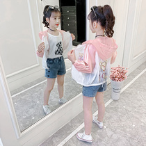 Girls sunscreen Anti-UV 2022 new Summer CUHK Scout jacket thin little girl child sunscreen