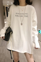 2021 summer and autumn new white t-shirt womens loose medium-long-sleeved long-sleeved base shirt top fashion inside the tide