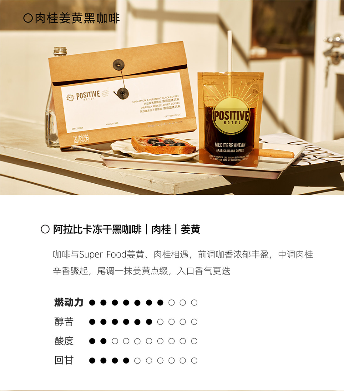 【中国直邮】 韩国 Positive Hotel PH地中海咖啡 阿拉比卡生椰轻乳拿铁冻干速溶 生椰轻乳拿铁7袋/盒*2盒