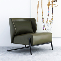 Modern minimalist single sofa chair living room balcony retro lounge chair leisure small apartment Italian light luxury lazy sofa