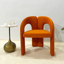 Nordic light luxury single chair designer creative negotiation chair high-end home book chair backrest net red bedroom dressing chair